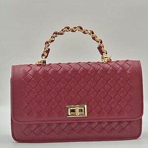Women's Red/Gold Hand bag
